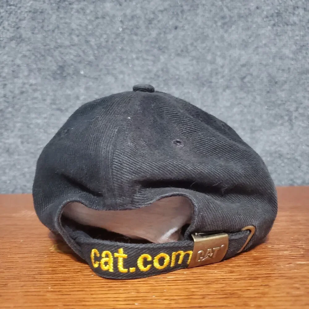 Caterpillar CAT Cap Hat Black Equipment Trucker Mens Workwear Mechanics VTG 90s